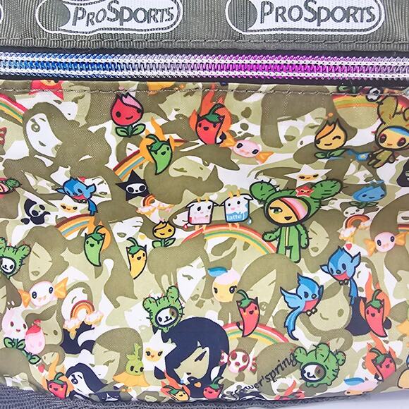 LeSportsac Tokidoki Paint a Rainbow Kawaii Allover Nylon Crossbody Messenger Bag - Picture 4 of 14